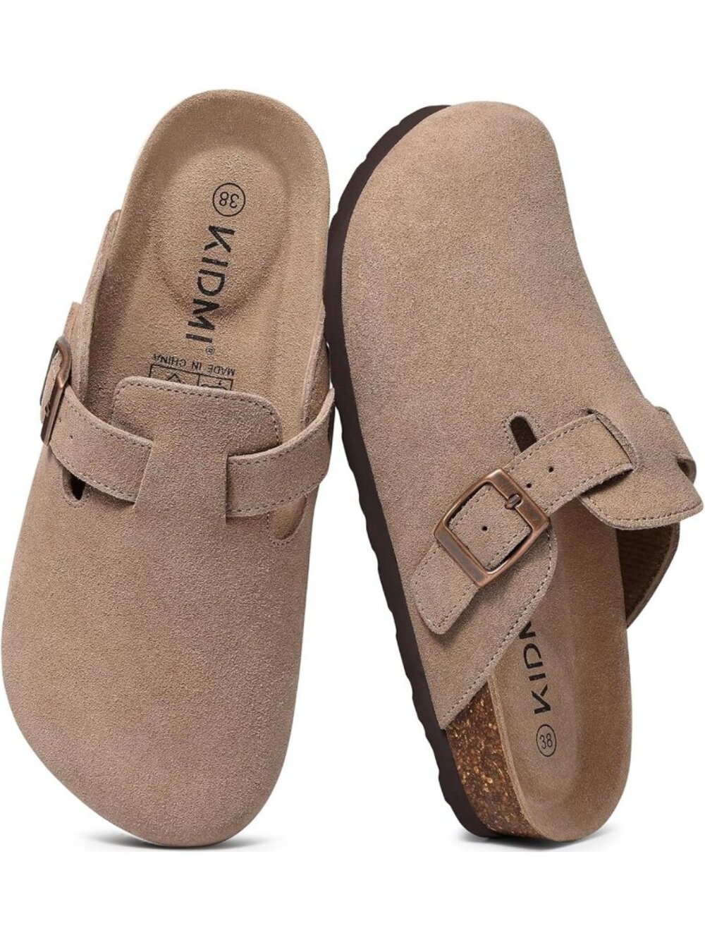 Cozy Genuine Suede Clogs for Women & Men | Cork Footbed Mules | Potato Shoes